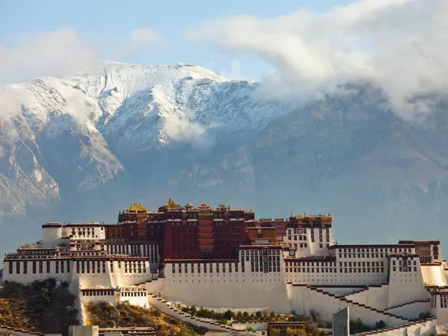 Lhasa city with Potala palace
